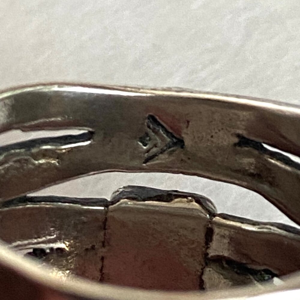 Silpada Sterling Silver 925 Garnet Hammered Cuff Wide Band Ring Sz 8 - Picture 14 of 16